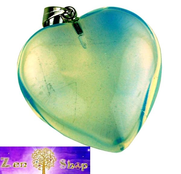 Μενταγιόν Καρδιά Οπάλιο