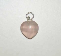 Μενταγιόν Καρδιά Ροζ Χαλαζίας