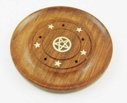 Ξύλινη Βάση για Sticks & Κώνους με Πεντάλφα